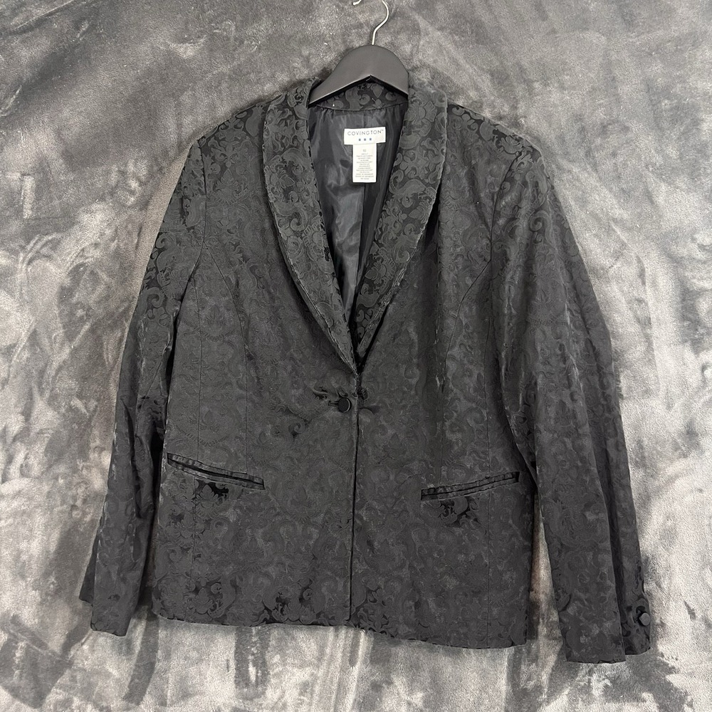 Women's Jacket Blazer Large  Dark Academia Goth Filigree  Witchy Core
